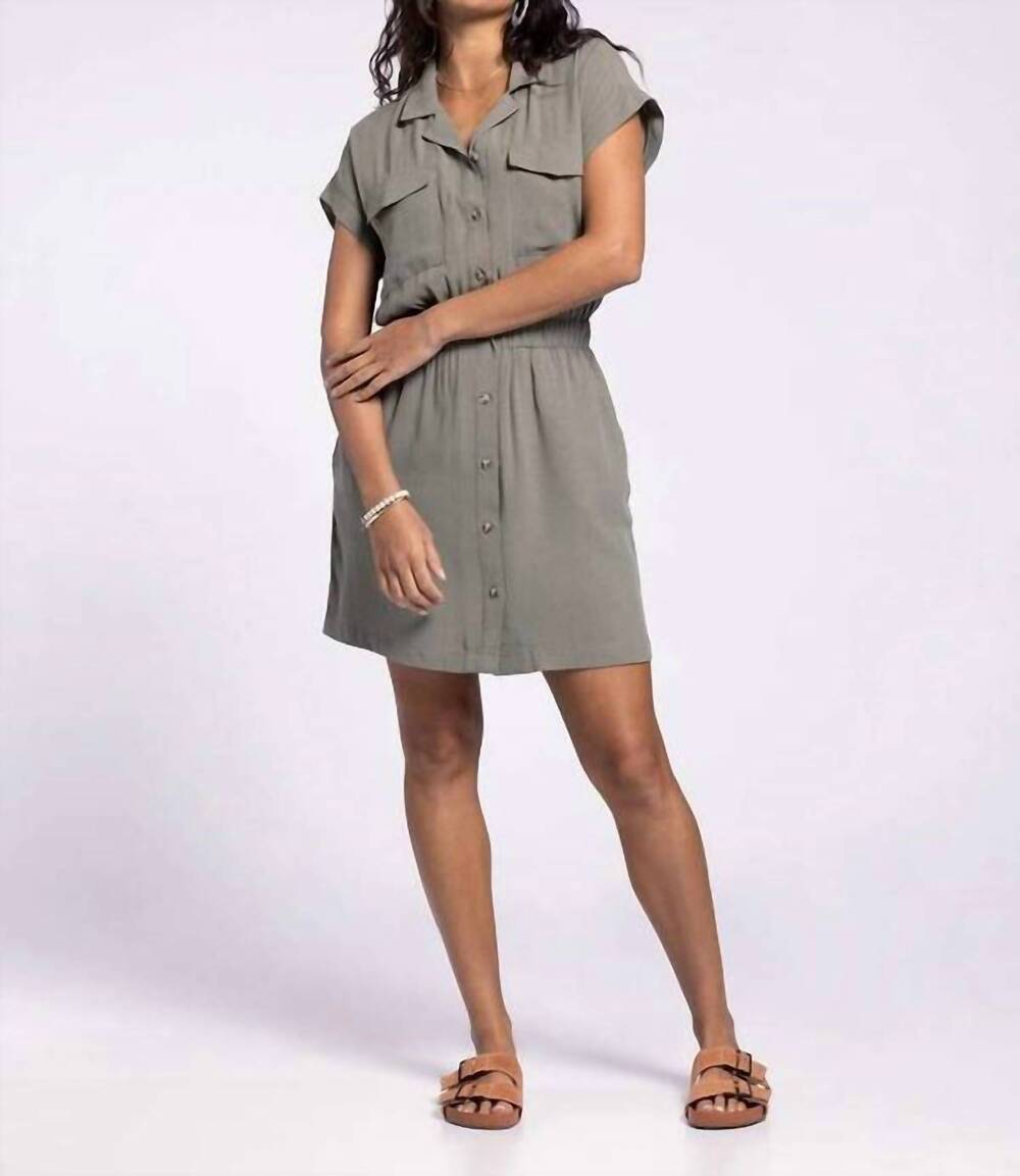NEW THREAD & SUPPLY maya dress in smoky olive